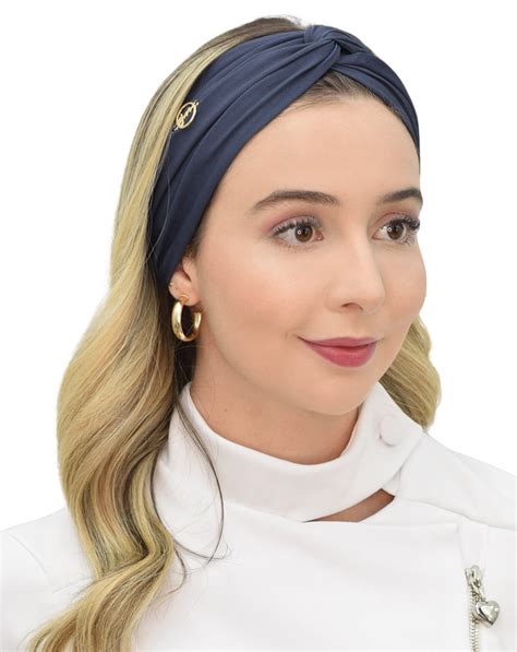 turbante azul marinho